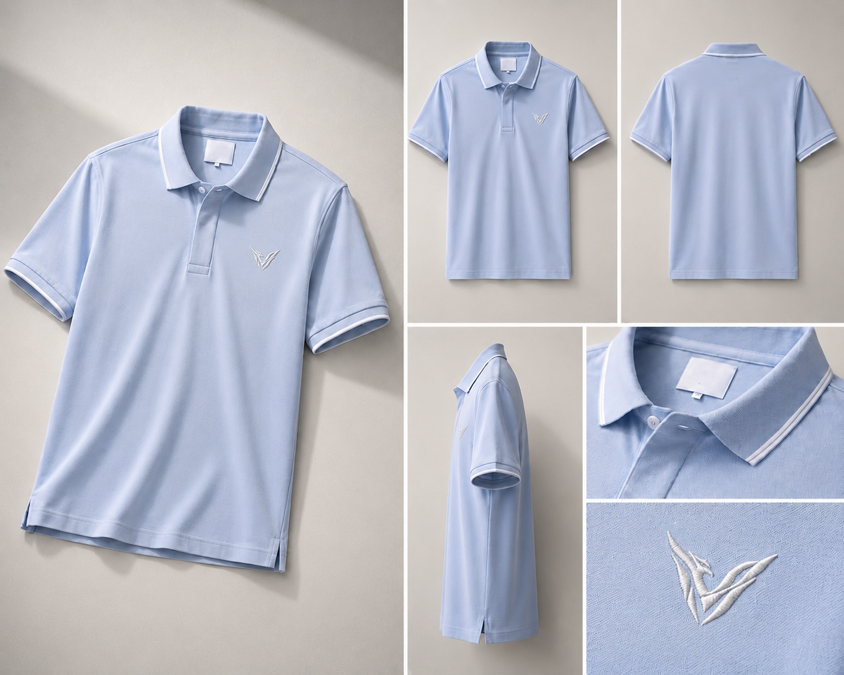 Polo Premium Veyron Azul Cielo para Hombre